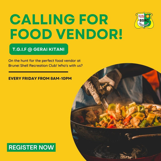 T.G.I.F@GERAI KITANI Calling all Vendors! Every Friday!